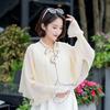 Spring Summer Chiffon Sunscreen Fake Collar Clothing Shawl Outdoor Riding Cashew Printing Sun Protection Sleeves Silk Scarf Wrap