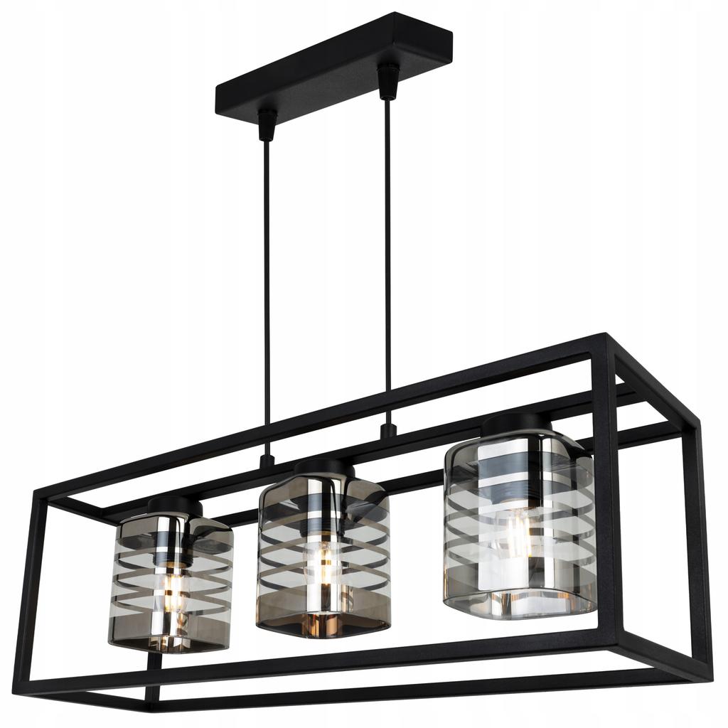 HANGING LAMP CAGE ELEGANT GLASS SHADE