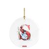 26 Letters Santa Christmas Pendant Acrylic Car Pendant Christmas Tree Decoration