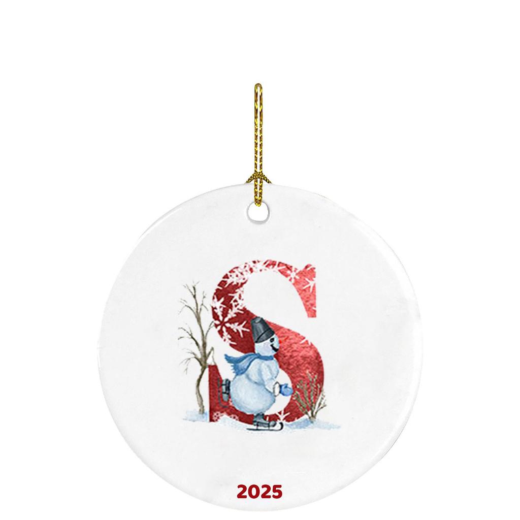 26 Letters Santa Christmas Pendant Acrylic Car Pendant Christmas Tree Decoration