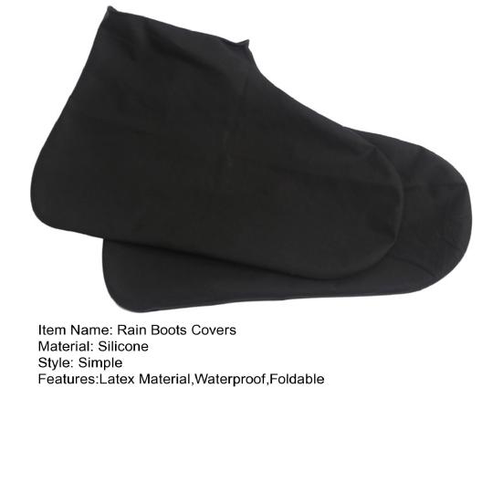 Rain Boots Covers Waterproof Non Slip High Tenacity Latex Shoe Covers Foldable Elastic Fit for Hiking Camping Outdoor Travel Safety