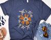 Boho Wildflower Unisex T-Shirt, Botanical Print