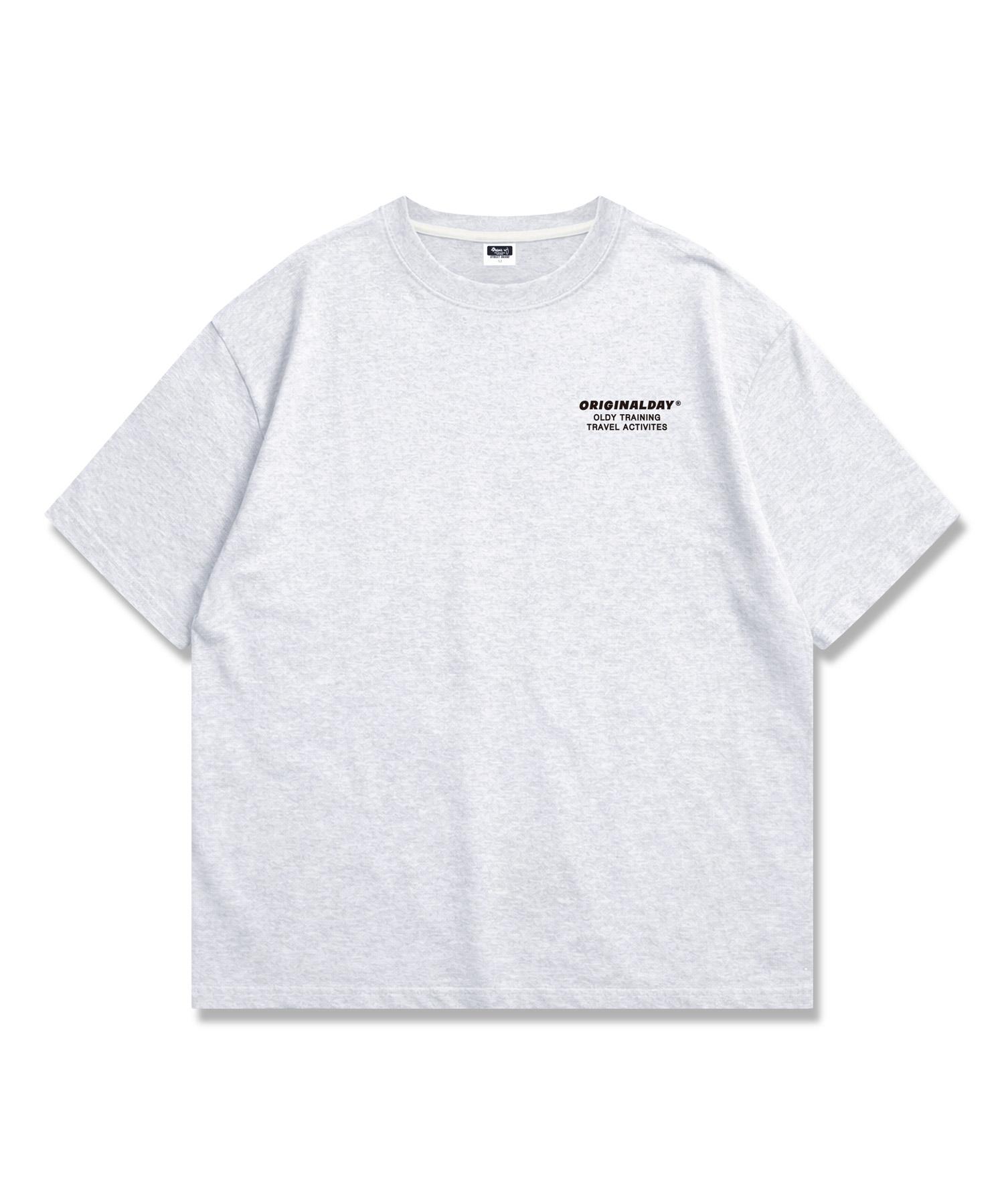Original Day Oversized Travel Activity Short Sleeve T-Shirt Unisex White Melange White Melange/S