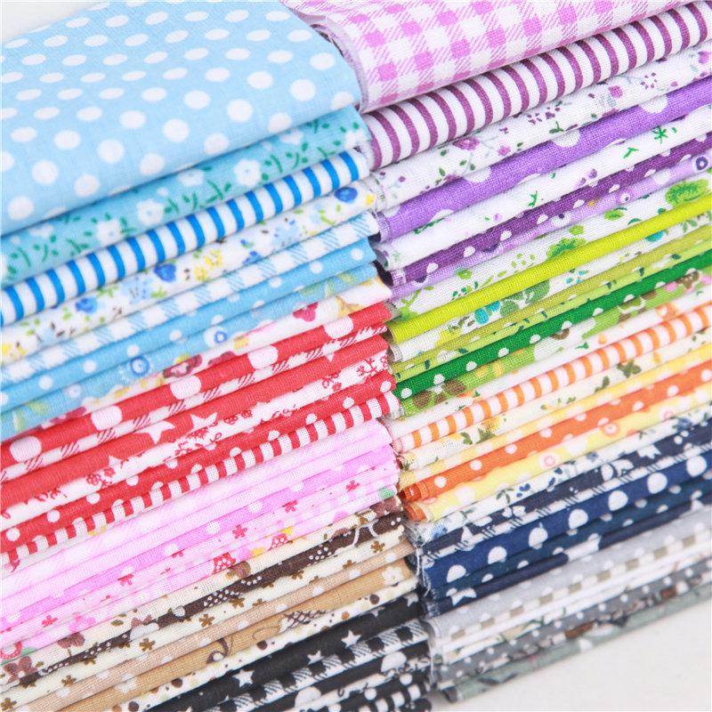 Qiaosi Patchwork Pure Cotton Fabric Set: Small Floral DIY Cloth for Handmade Crafts