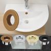 Tappo di scarico rotondo in ottone durevole, tappo per foro del lavabo del bagno, inserto con anello cromato