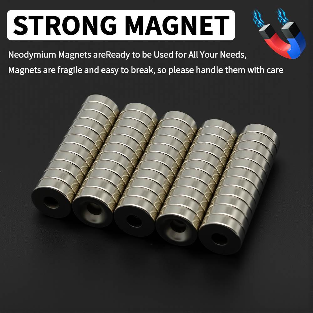 15x5-5mm Starker Neodym-Magnet N35 NdfeB Permanentmagnet Rund Mit Loch Super Starker Kühlschrankmagnet DIY