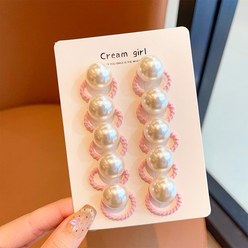 10Pcs Children's Elastic Hair Bands Candy Color Baby Girls Hair Rope Ties Ponytail Holder Rubber Band Hair Accessories Headwear