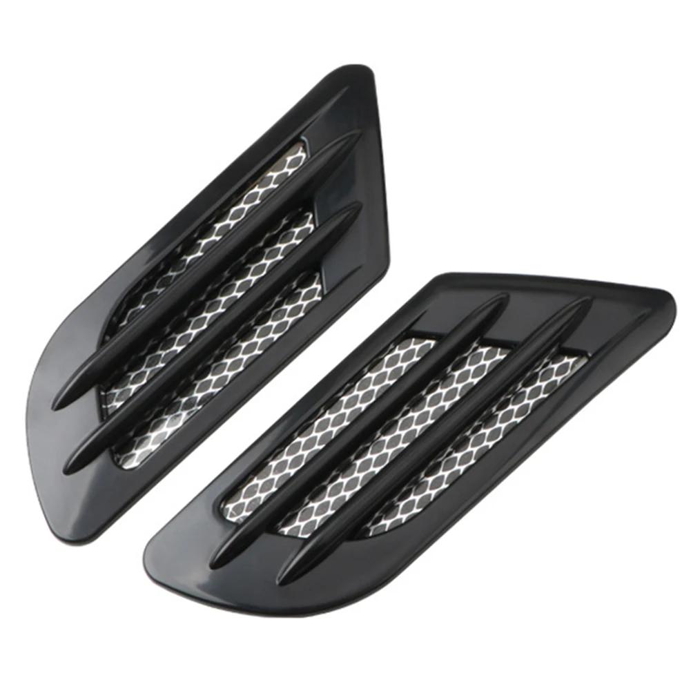 2Pcs Auto Seite Air Flow Vent für Fender Loch Abdeckung Intake Grille Kanal Dekoration ABS Kunststoff Aufkleber Auto Zubehör außen