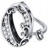 Charms Number Zero 0 Bead Pr 925 Zircons Crystals Number