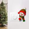 Self Adhesive Switch Skins Christmas Snowman Sticker, Removable Decorative PVC Decal, Socket Stickers Cartoon Wall Art for Holiday Bedroom Atmosphere
