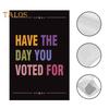 Motstå Hat Hageflagg Dobbeltsidig Anti-Trump Banner Ha Dagen Du Stemte For Utendørs Flagg for Veranda Gårdsplass Plen