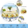 1 Piece Of Spring And Summer Flower-Themed Round And Rectangular Tablecloths, Available In Various Sizes, Retro Lemon Flower Pattern Printing Design,