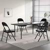 4pcs All-steel Metal Backrest Folding Chairs Portable Home Living Room Dormitory Office Fold Chairs Macaron-color Outdoor Chairs