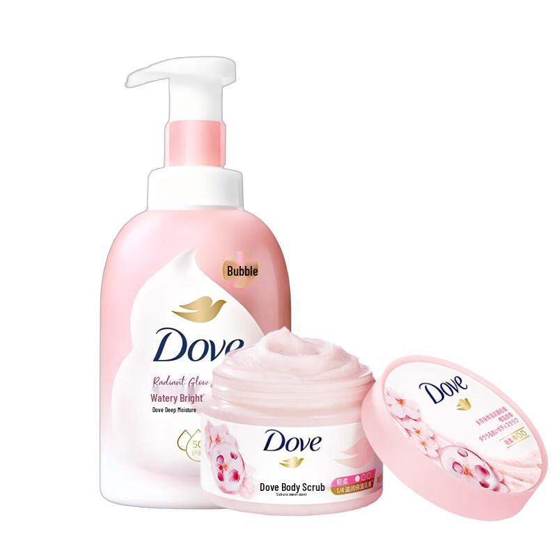 

Dove Cherry Blossom Bath Foam & Body Scrub Set