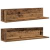 Wall Shelves 2 Pcs Vintage Wood Look 75 X 16.5 X 16.5 Cm Engineered Wood