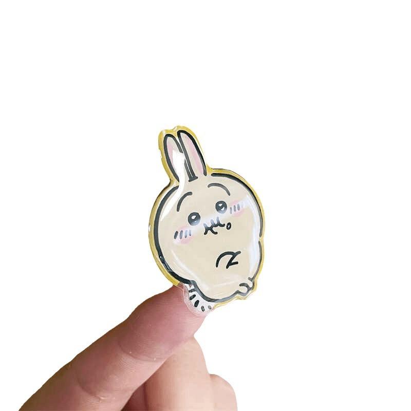 Anime Chiikawa Sticker Kawaii Creative Drop Glue Stereo Sticker Cute Decorative Computer With Diy Decorative Stickers Gifts