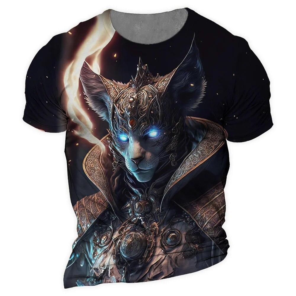 Sommer Animal Print T-Shirt Dragon Tiger Beast 3D Print T-Shirts Personalisierte Loose Top Herren Schnelltrocknende Kurzarmkleidung
