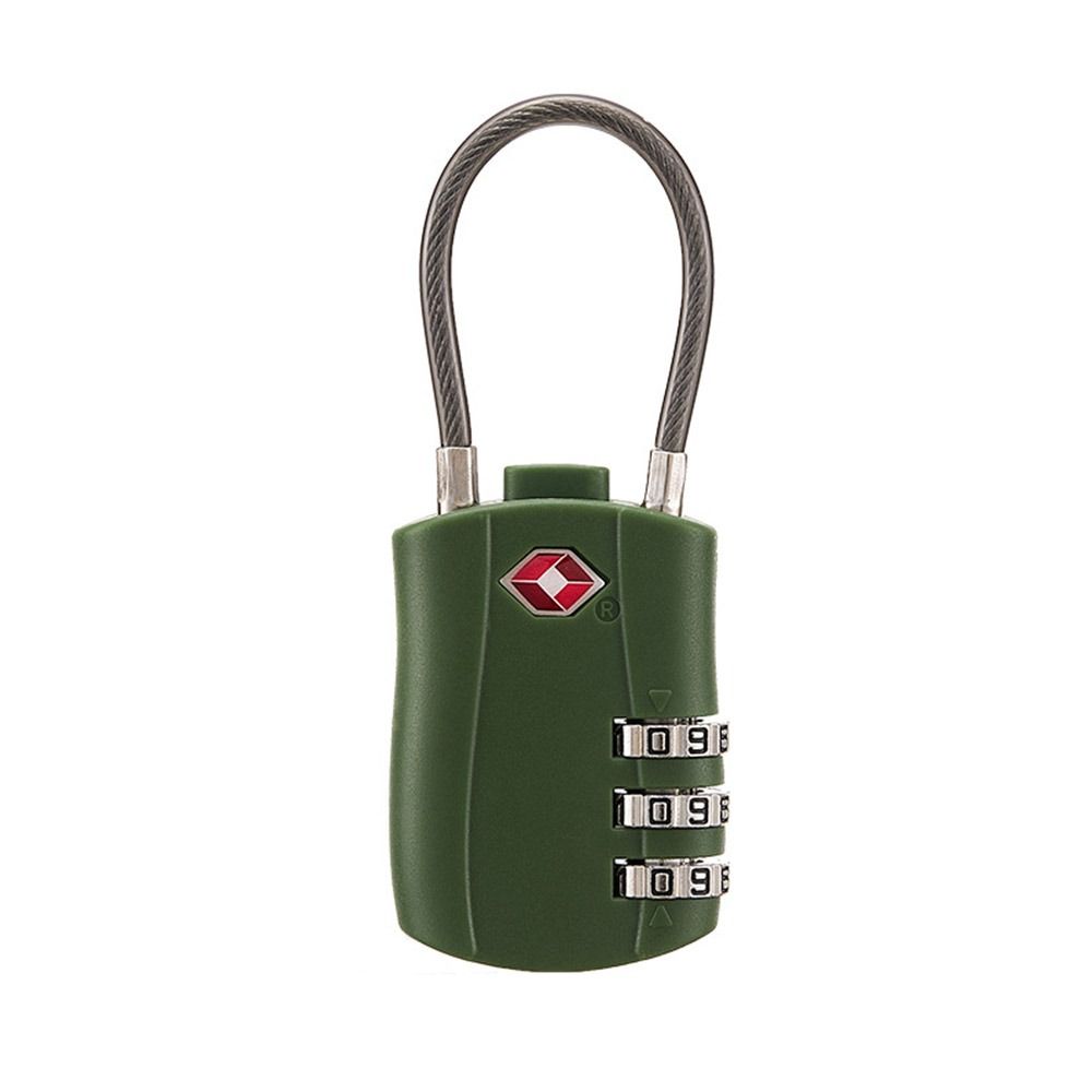 TSA Customs Password Lock Anti-theft Wire Rope Padlock Durable 3 Digit Combination Lock  Travel