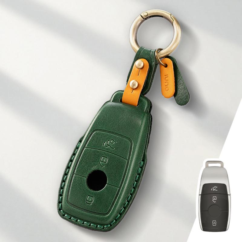 Genuine Leather Protector for Mercedes Benz A C E S G Class CLA GLE GLB GLS AMG Maybach Key Case Cover Fob