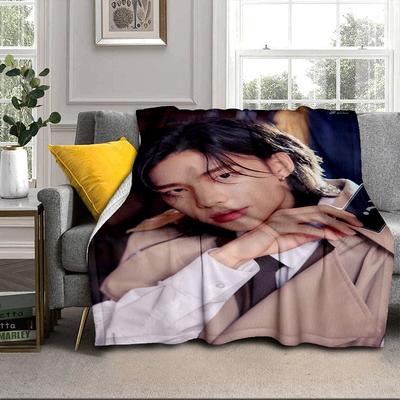 K-pop Group Stray Blanket Flannel Blanket for Bed, Sofa, Camping, Hiking, Picnic Essentials, Gift for Family Fan Gifts