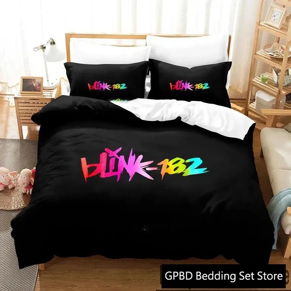 3D-Druck Blink-182 Bettwäscheset Doppelbett Einzelbett King Bettbezug Steppdecke Kissenbezug Jungen Mädchen Erwachsene Schlafzimmer