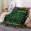 Sister'S Unifying Bond Personalized Name Blankets Soft And Comfortable Against The Skin Naps And The Office A Wonderful Gift For Friends Family And