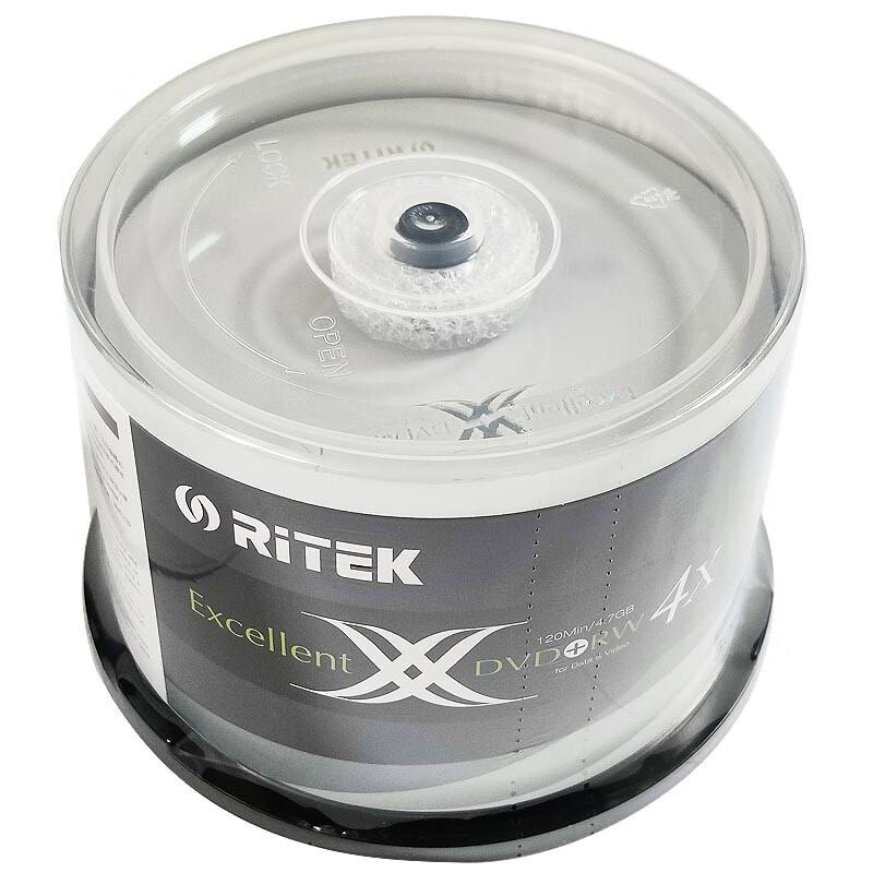 RITEK 4.7GB 4x DVD+RW Rewritable Blank Discs