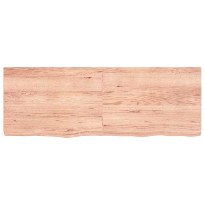 VidaXL Wall Shelf Light Brown 140x50x6cm Solid Treated Oak Wood 363705