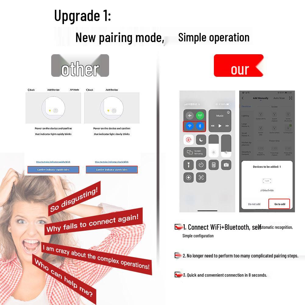 Smart WiFi Switch with Alexa Support - Remote Control & Timer for Light Management