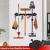 ULIBERMAGNET Magnetic Mop Broom Mobile Magnetic Broom Holder Wall Mounted Utility Storage Mop and Shovel Hanger for and Yard Holder, Heavy-Duty Rack,