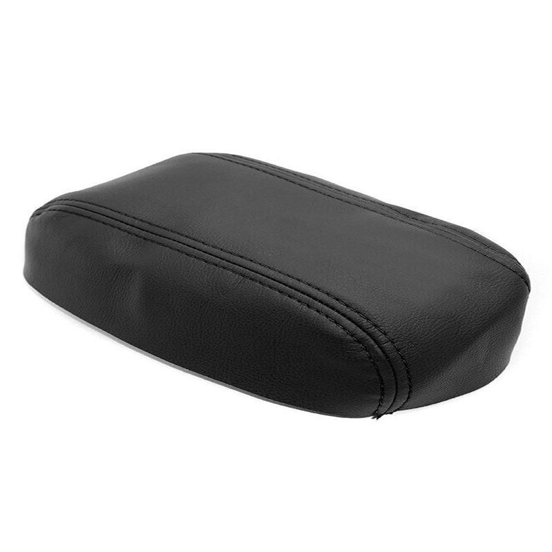 Black Microfiber Leather Center Console Armrest Lid Cover Fit for Honda Civic 1996-2000