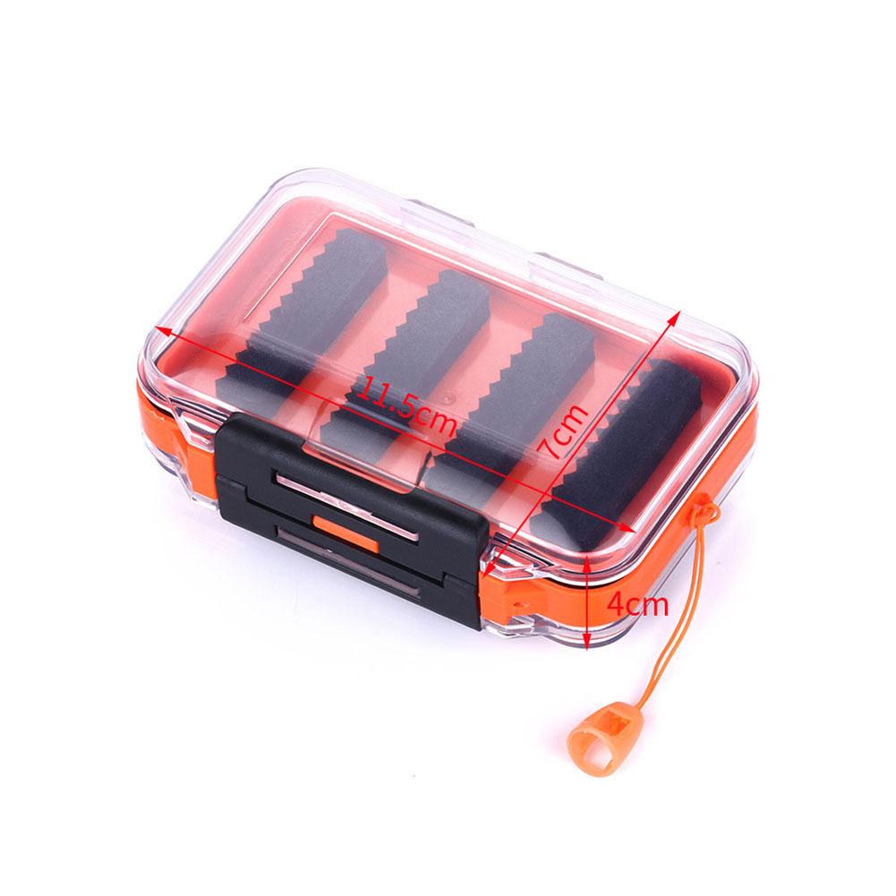 Fishing Lure Box Double Sided Tackle Storage Trays Fishing Tackle Storage 14 Compartment Visible Plastic Box Fishing Tackle Container Small size 11.5 *7 *4cm#1