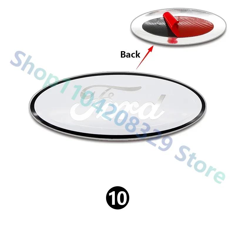 Ny 2026 Bilklistermärke Aluminium Bilemblem 12,5x5cm för Ford Ranger Explorer Focus 3 Fiesta Fusion Escape Kuga Transit Edge Mondeo