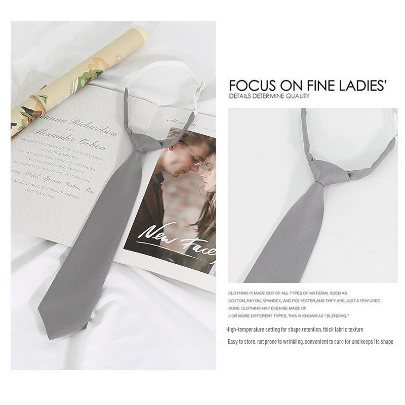 JKDK No-Tie Academy Style Fashion Tie for Female Students