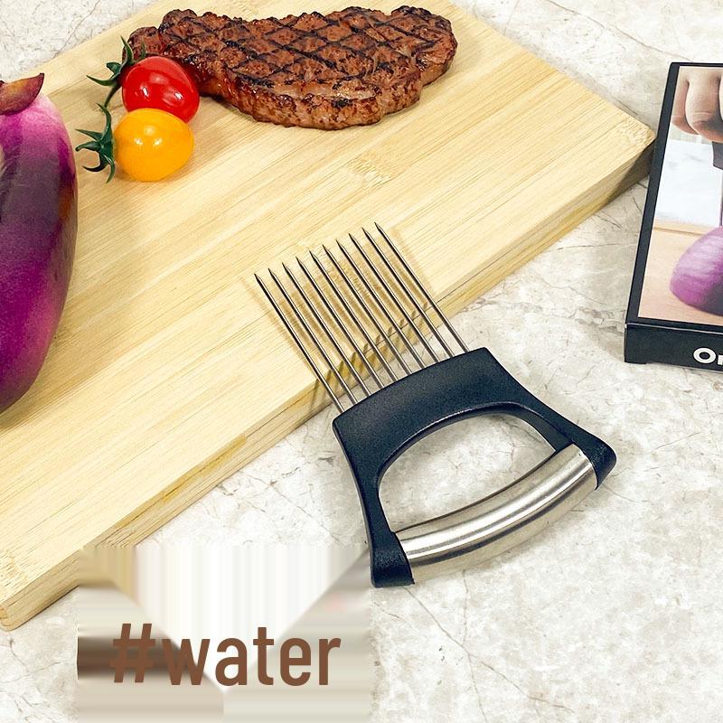 Stainless Steel Onion Holder & Slicer - Perfect for Vegetables, Meat Tenderizing, and Chopping