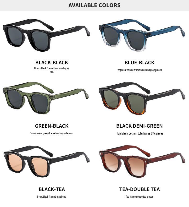 High-End Square Sunglasses - Unisex European & American Fashion, Small Frame, Trendy Influencer Style
