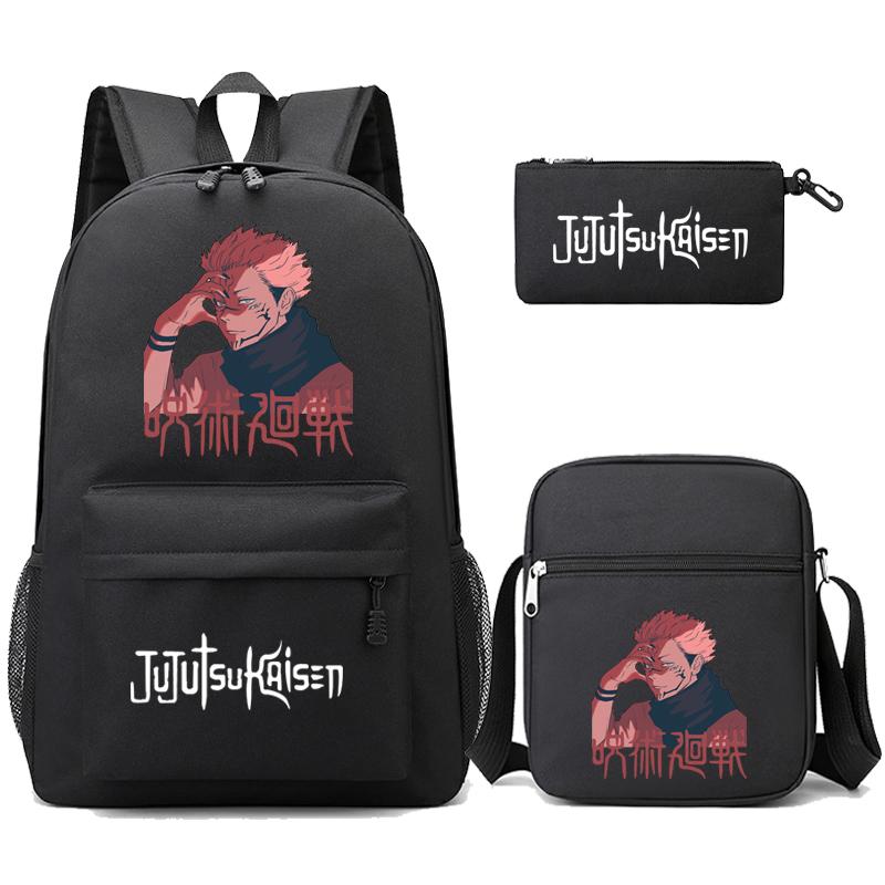 3 teile/satz Anime Rucksack für Jungen Mädchen Leichte Taschen Hildren Schul Student Kawaii Rucksack Zurück Zu Schule