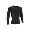 Men's HeatGear Vent Logo Printing Round Neck Long Sleeves Black 1362453-001