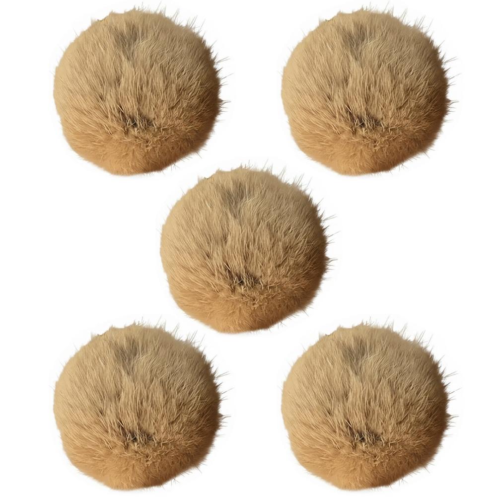 

5/6/10Pcs 8cm Faux Rabbit Fur Cat Toys Funny Interactive Gifts Faux Fur Cat Balls Toy for Indoor Pet Training Exercise Playing