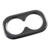 For Honda CR-V + ABS Carbon Fiber Black Look Car Water Cup Frame Panel Cover Trim Sticker Interior Accessories