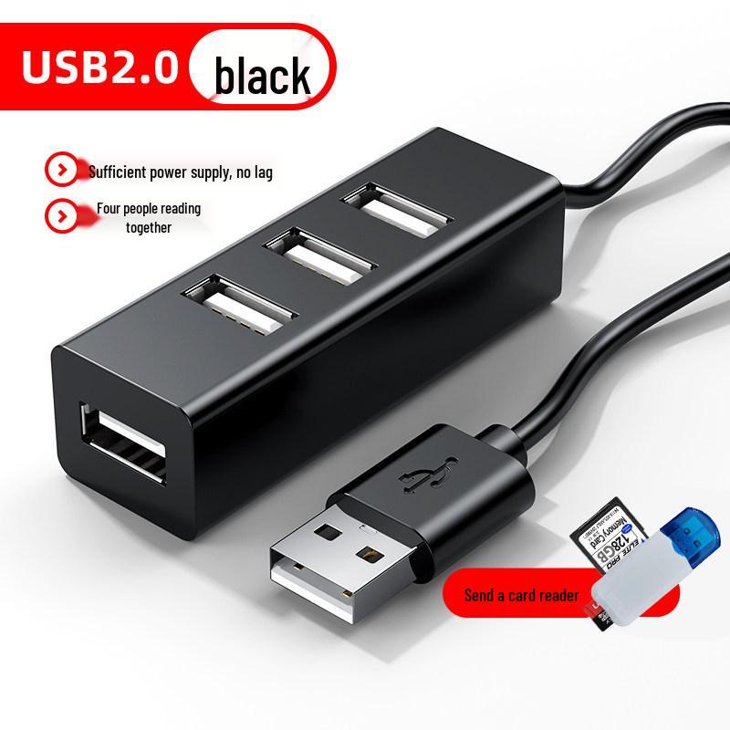 USB 3.0 Hub Splitter: External Laptop Dock for Mouse, Flash Drive Expansion (1-to-4)