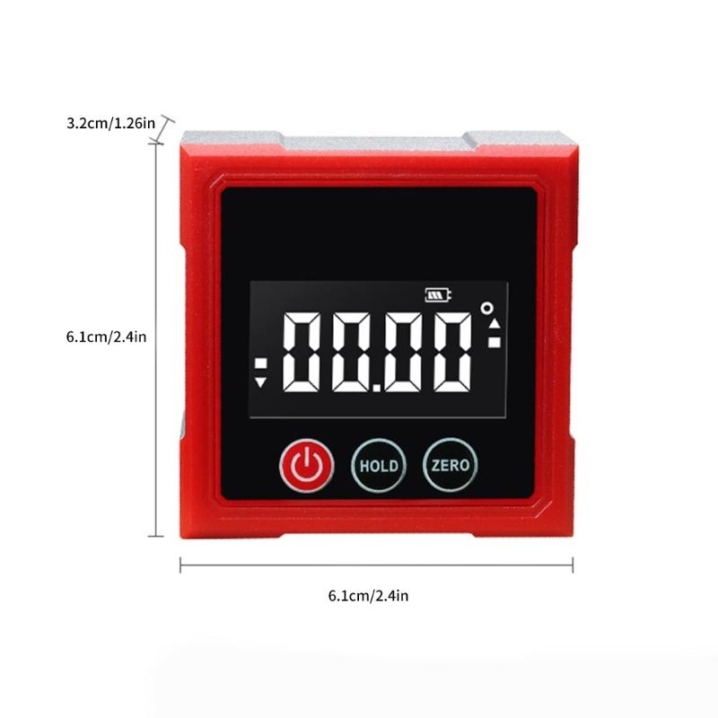 Digital Inclinometer With High Precisions Sensors ABS Aluminum Design For Engineers DIY Projects Angles Gauge
