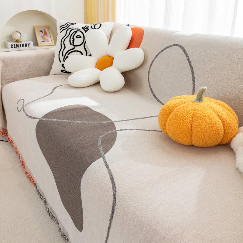 מודרני מינימליסטי ארבע עונות אוניברסלי ספה מגבת כריות מושב סלון ספה כיסוי בד כיסוי