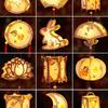 Handmade Floral Paper Lantern Pack: Hanfu Rabbit & Palace Styles for Mid-Autumn Festival