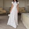 Spring 2026 Women's Fashion: Elegant European and American Plant Print Long Dresses
