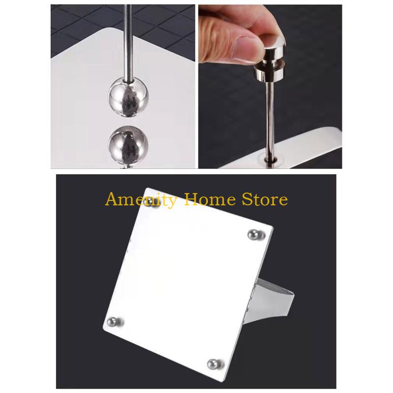 F26C Stainless Steel Napkin Holder Freestanding Paper Napkin Tissue Dispenser for Home Ktchen Countertop Dining Table Napkin