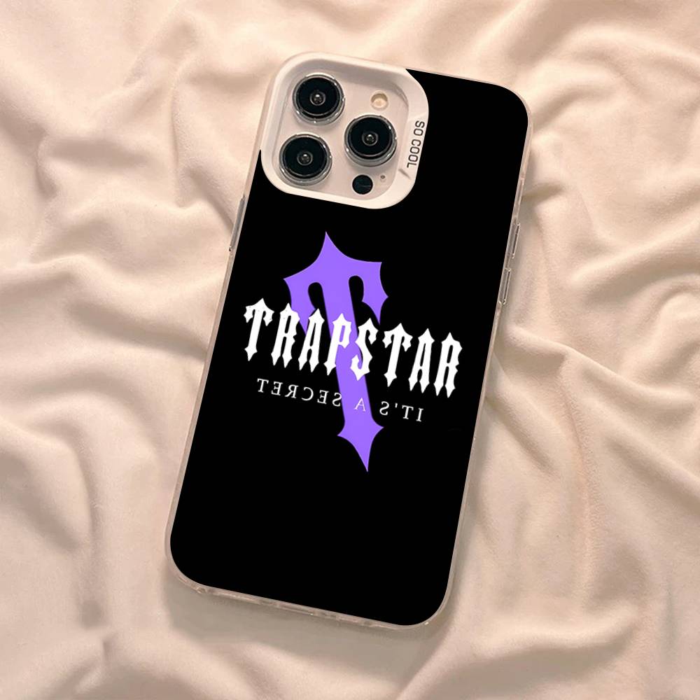 T-Trapstars Handyhülle Für IPhone 16 15 14 13 12 11 17 Pro Max Plus Farbe Silber Hülle