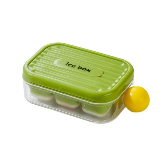 6 Compartments Ice Cube Maker, Ice Cube Mold with Sealed Flip Cover, Easy Demolding Food Grade Stackable Design Ice Tray
