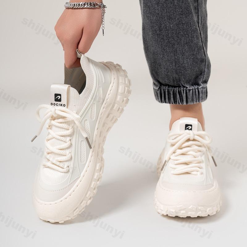 Chaussures Décontractées Design Fly Weave pour Homme Été 2025 Antidérapantes Mesh Respirant Slip-on Chaussures à Semelle Épaisse Baskets Confortables et Massives