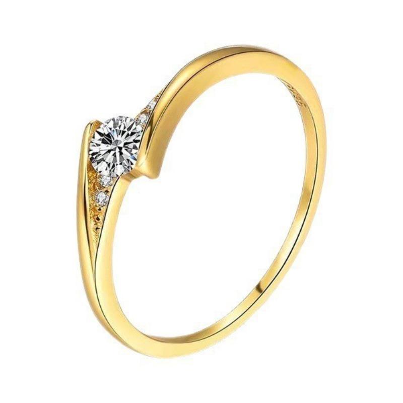 Wedding Engagement Gold Love Ring Alloy Ring Ins Fashion Jewelry Ring Female Couple Ring